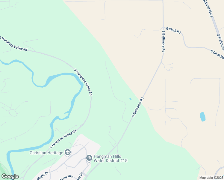 map of restaurants, bars, coffee shops, grocery stores, and more near South Latah Lane in Spokane County