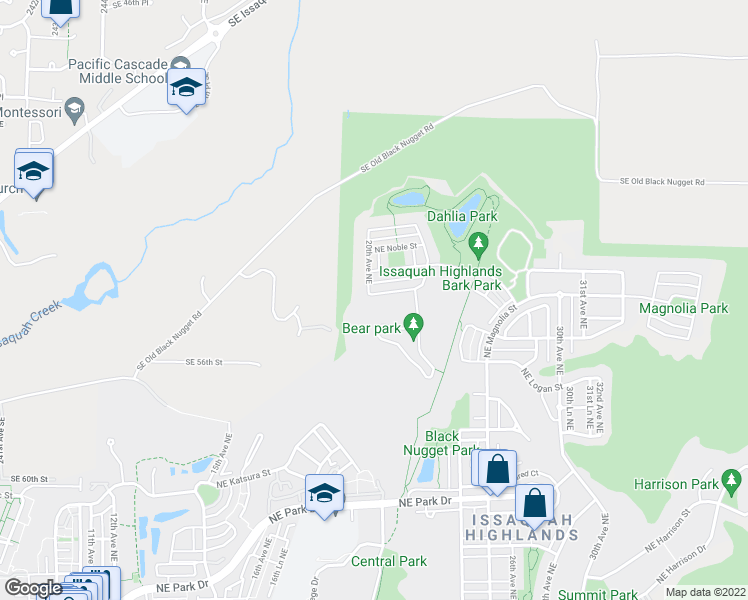 map of restaurants, bars, coffee shops, grocery stores, and more near 2017 Northeast Nelson Lane in Issaquah
