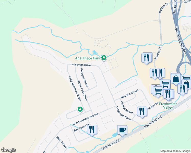 map of restaurants, bars, coffee shops, grocery stores, and more near 42 Rosalind Street in St. John's