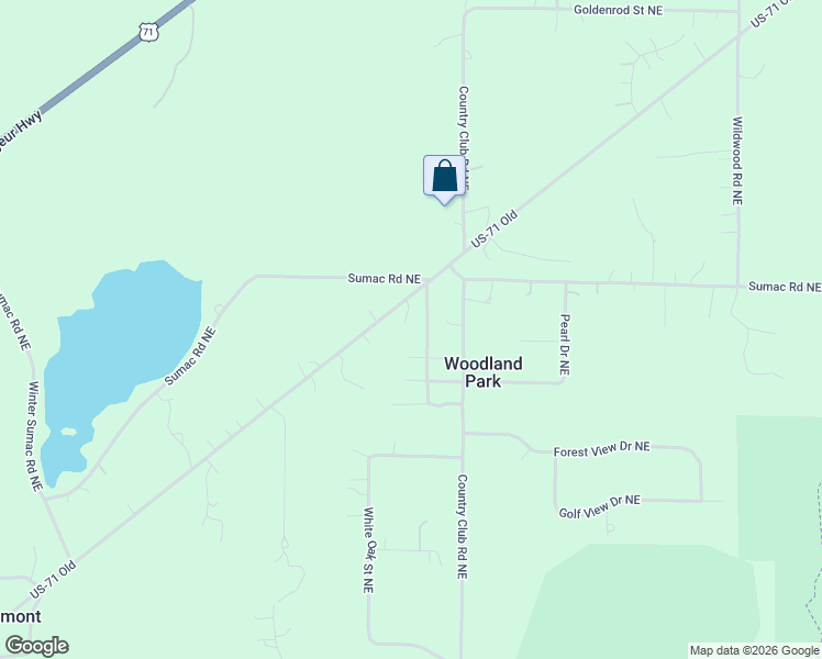 map of restaurants, bars, coffee shops, grocery stores, and more near 8901 Bemidji Road Northeast in Bemidji