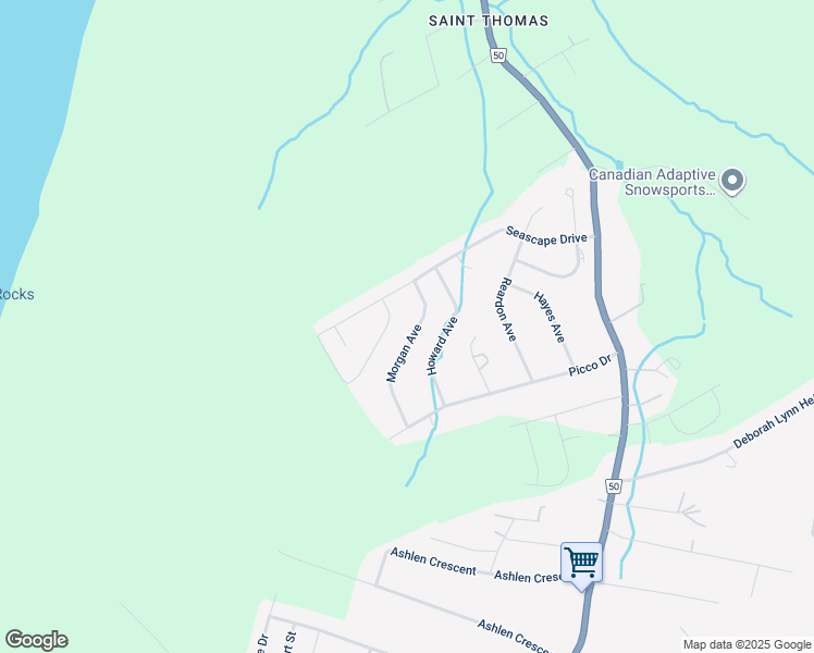 map of restaurants, bars, coffee shops, grocery stores, and more near 35 Morgan Avenue in Paradise