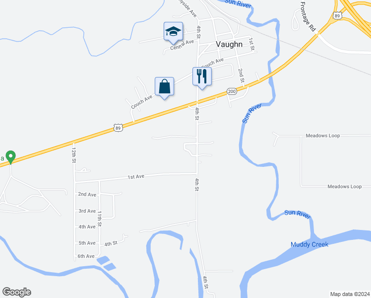 map of restaurants, bars, coffee shops, grocery stores, and more near 56 4th St in Vaughn