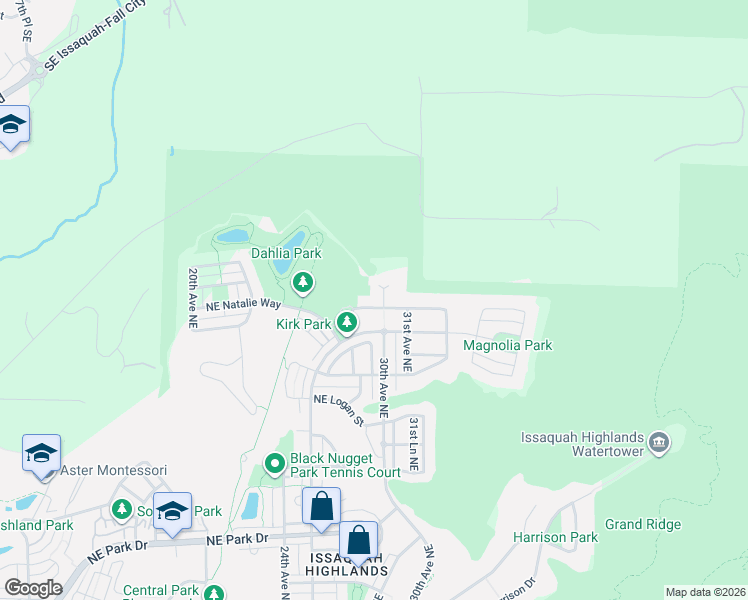 map of restaurants, bars, coffee shops, grocery stores, and more near 2972 Northeast Marquette Way in Issaquah