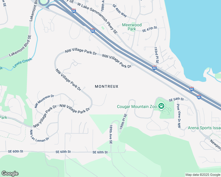 map of restaurants, bars, coffee shops, grocery stores, and more near 5406 Champery Place Northwest in Issaquah