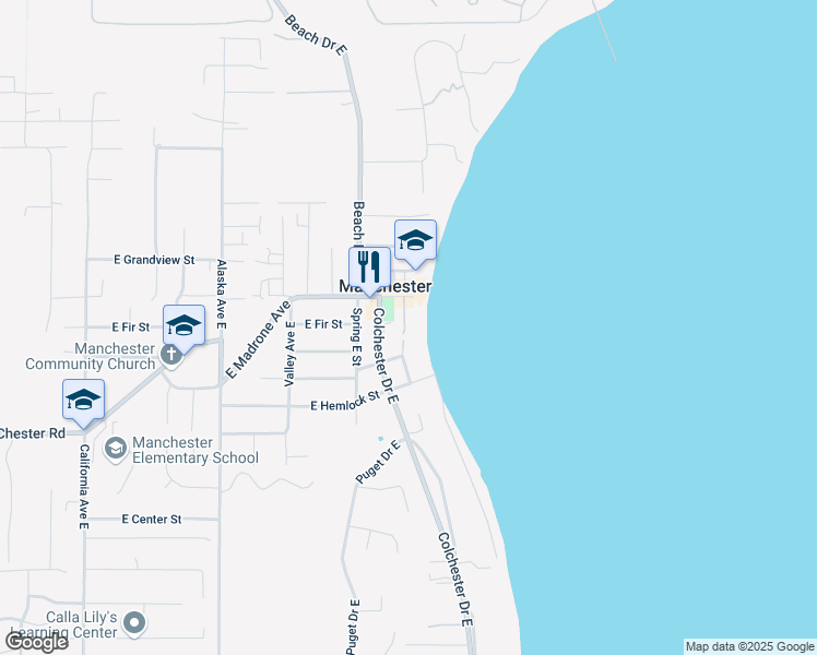 map of restaurants, bars, coffee shops, grocery stores, and more near in Manchester