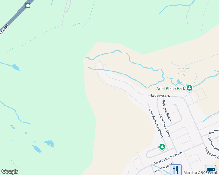 map of restaurants, bars, coffee shops, grocery stores, and more near 61 Tigress Street in St. John's