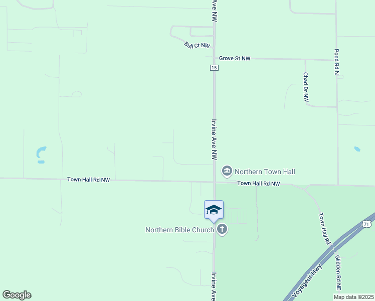 map of restaurants, bars, coffee shops, grocery stores, and more near 615 Center Point Court Northwest in Bemidji