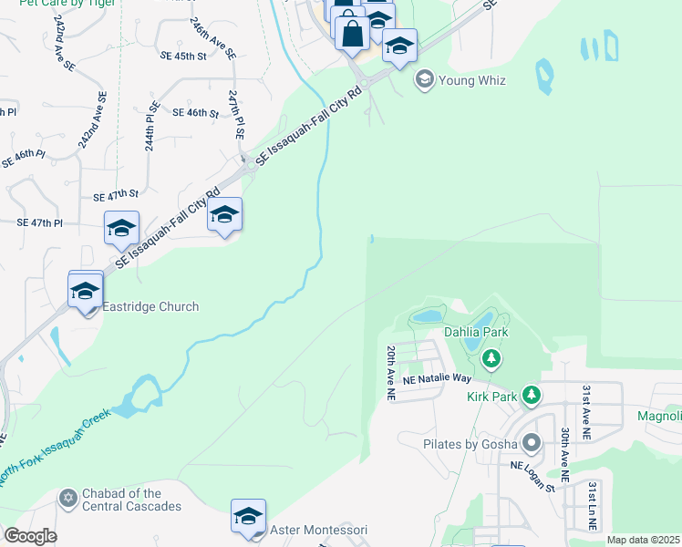 map of restaurants, bars, coffee shops, grocery stores, and more near in Issaquah