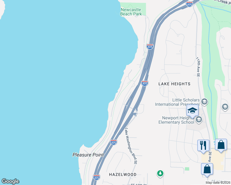 map of restaurants, bars, coffee shops, grocery stores, and more near in Bellevue
