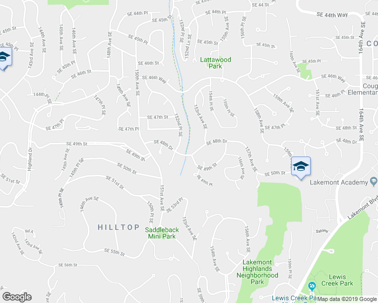 map of restaurants, bars, coffee shops, grocery stores, and more near 15222 Southeast 48th Drive in Bellevue