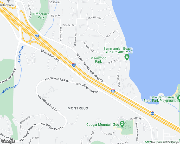 map of restaurants, bars, coffee shops, grocery stores, and more near 4737 West Lake Sammamish Parkway Southeast in Issaquah