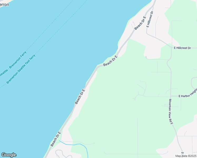 map of restaurants, bars, coffee shops, grocery stores, and more near 2835 Beach Drive East in Port Orchard