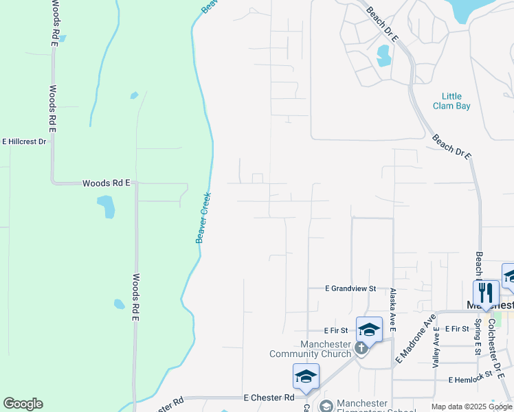map of restaurants, bars, coffee shops, grocery stores, and more near 7000 East Dakota Street in Port Orchard
