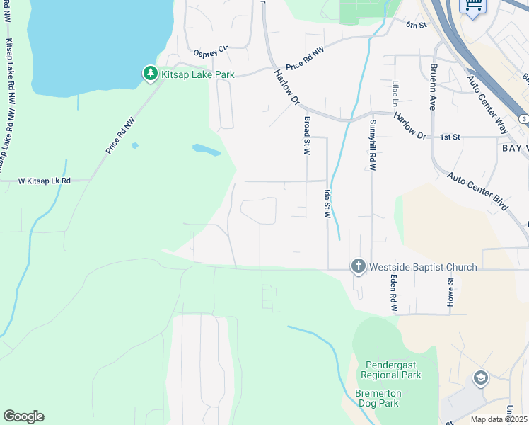 map of restaurants, bars, coffee shops, grocery stores, and more near 389 Nollwood Lane in Bremerton