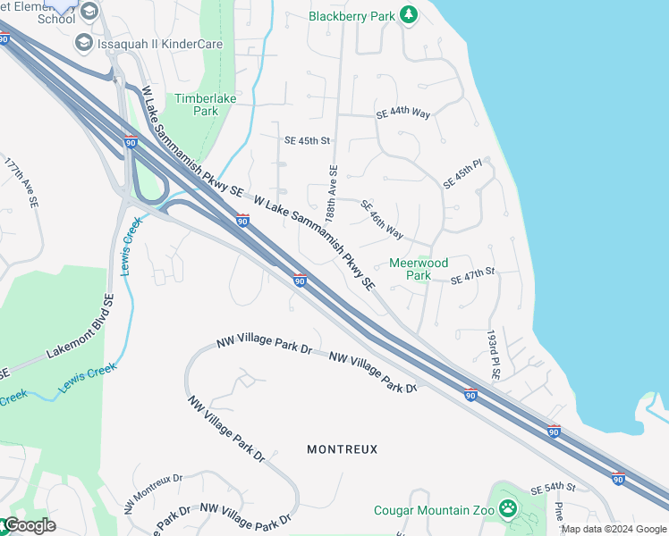 map of restaurants, bars, coffee shops, grocery stores, and more near 4707 West Lake Sammamish Parkway Southeast in Issaquah