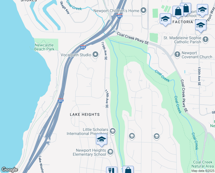 map of restaurants, bars, coffee shops, grocery stores, and more near in Bellevue
