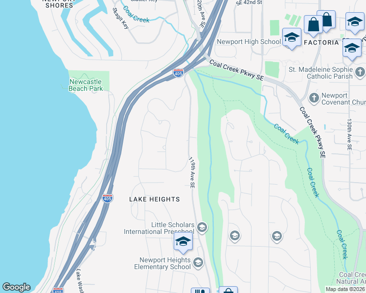 map of restaurants, bars, coffee shops, grocery stores, and more near in Bellevue