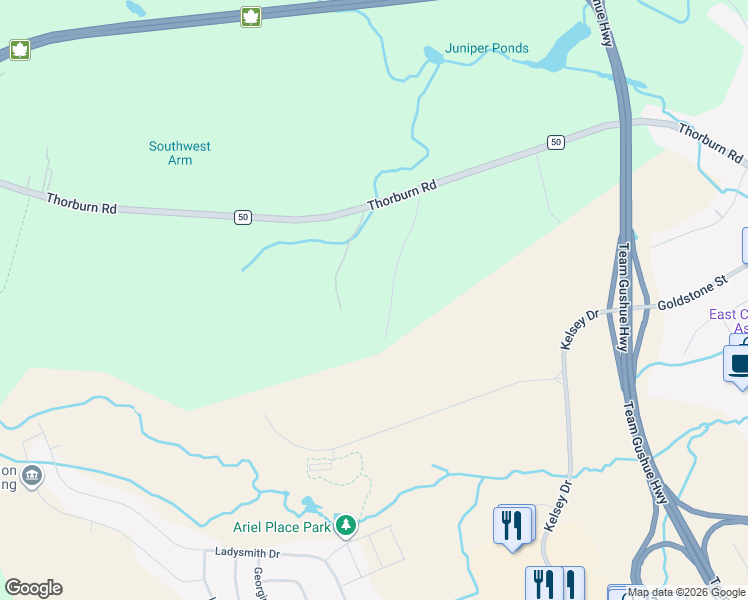 map of restaurants, bars, coffee shops, grocery stores, and more near 52 Evelyn Place in St. John's