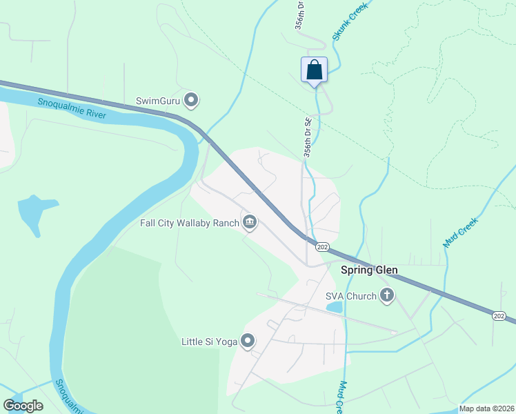 map of restaurants, bars, coffee shops, grocery stores, and more near 35327 Southeast Fish Hatchery Road in Fall City