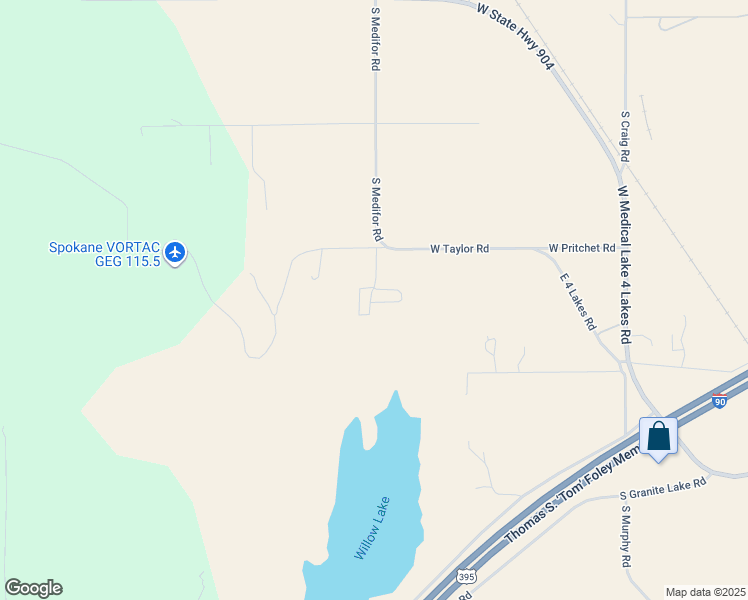map of restaurants, bars, coffee shops, grocery stores, and more near 14717 West Taylor Road in Medical Lake