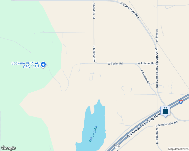 map of restaurants, bars, coffee shops, grocery stores, and more near 14717 West Taylor Road in Medical Lake