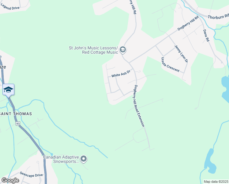 map of restaurants, bars, coffee shops, grocery stores, and more near Woodhaven Road in Paradise