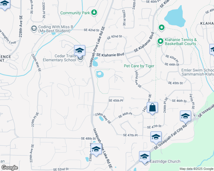 map of restaurants, bars, coffee shops, grocery stores, and more near 4469 238th Place Southeast in Issaquah