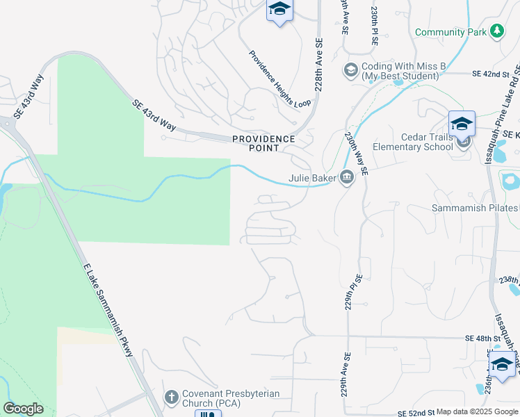 map of restaurants, bars, coffee shops, grocery stores, and more near 22609 Southeast 44th Lane in Issaquah