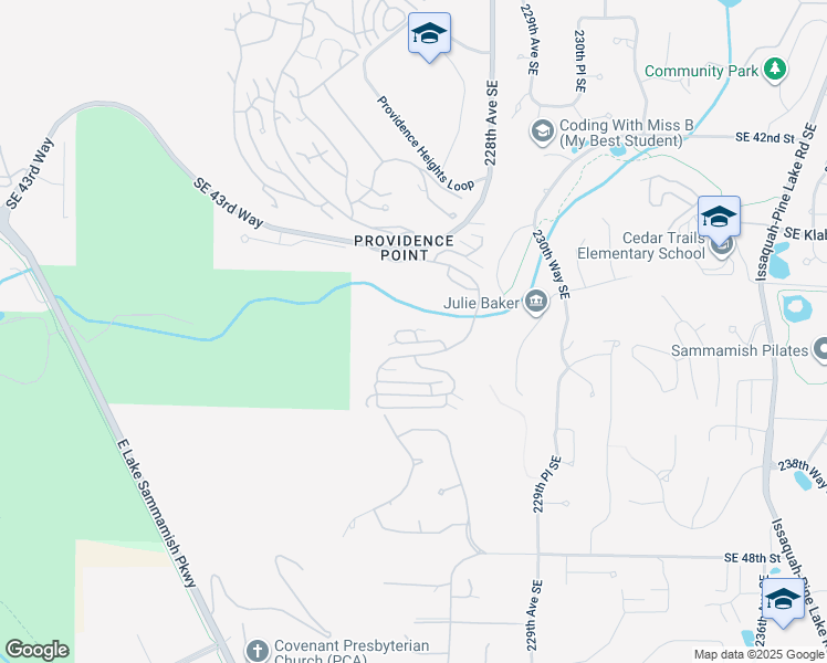 map of restaurants, bars, coffee shops, grocery stores, and more near 22635 Southeast 44th Place in Issaquah