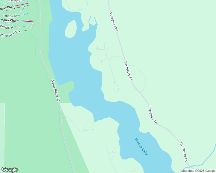 map of restaurants, bars, coffee shops, grocery stores, and more near 5757 Sunset Road in Biwabik