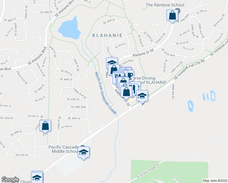 map of restaurants, bars, coffee shops, grocery stores, and more near 4486 248th Lane Southeast in Issaquah