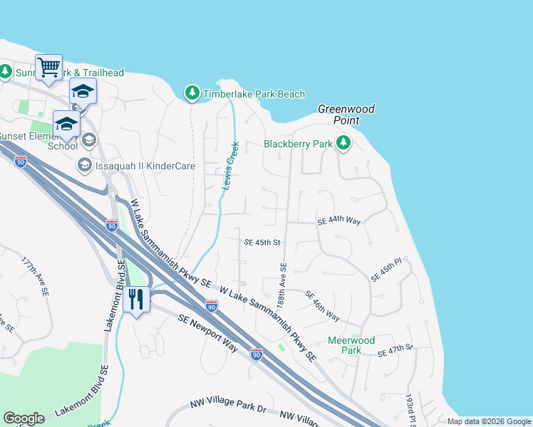 map of restaurants, bars, coffee shops, grocery stores, and more near 4336 187th Place Southeast in Issaquah