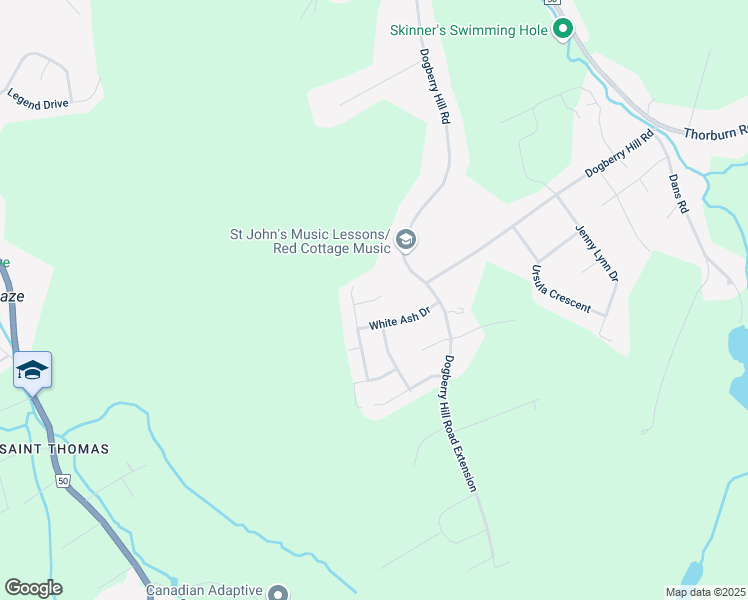 map of restaurants, bars, coffee shops, grocery stores, and more near Willow Bend Close in Portugal Cove-St. Philip's