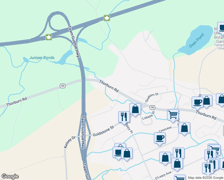 map of restaurants, bars, coffee shops, grocery stores, and more near 202a Thorburn Road in St. John's