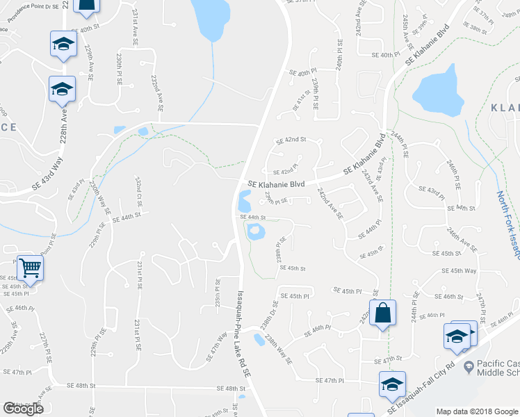 map of restaurants, bars, coffee shops, grocery stores, and more near 4325 239th Place Southeast in Issaquah