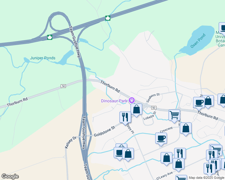 map of restaurants, bars, coffee shops, grocery stores, and more near 203 Thorburn Road in St. John's