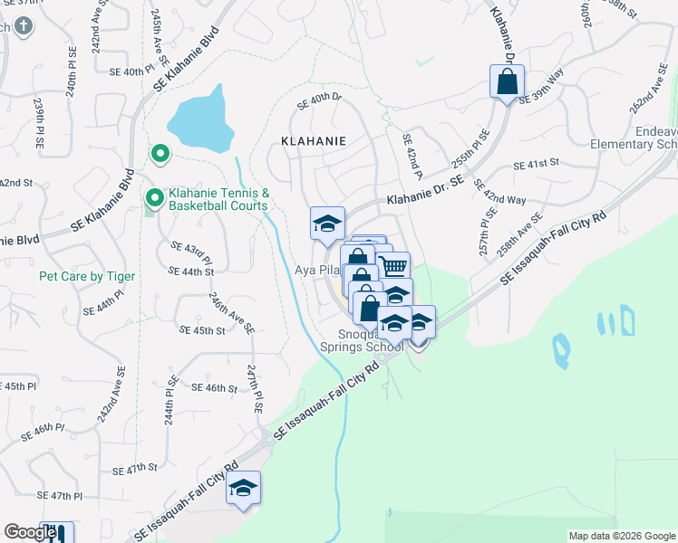 map of restaurants, bars, coffee shops, grocery stores, and more near 4489 249th Terrace Southeast in Issaquah