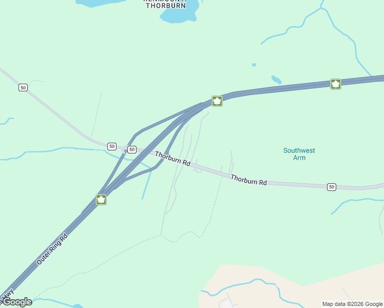 map of restaurants, bars, coffee shops, grocery stores, and more near 570 Thorburn Road in St. John's