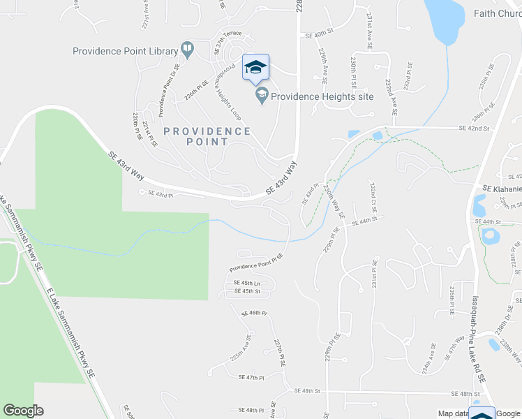 map of restaurants, bars, coffee shops, grocery stores, and more near 4359 Providence Point Place Southeast in Issaquah