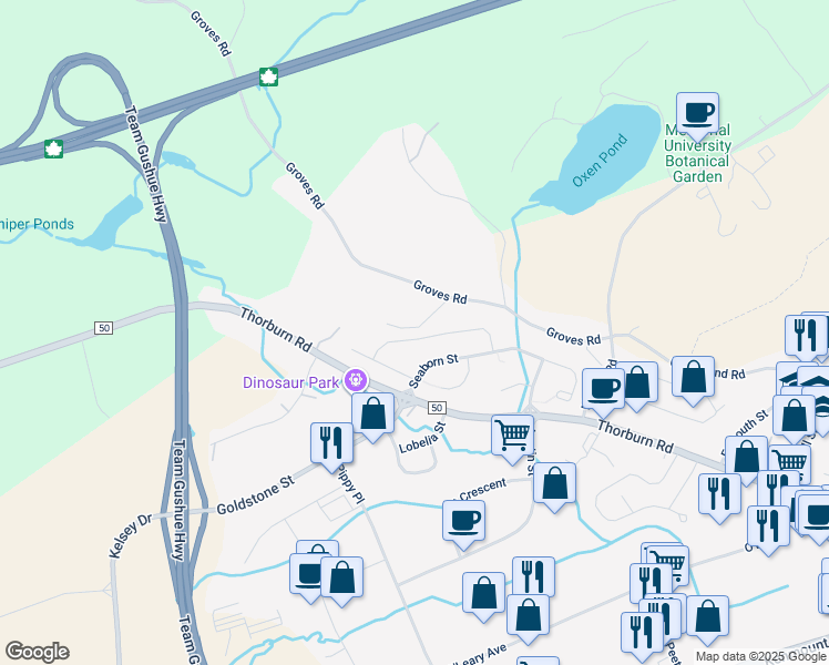 map of restaurants, bars, coffee shops, grocery stores, and more near 64 Faulkner Street in St. John's