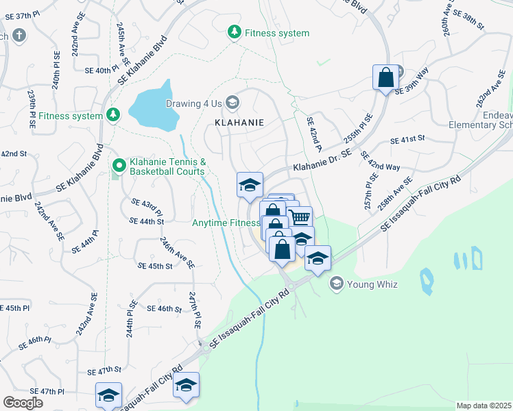 map of restaurants, bars, coffee shops, grocery stores, and more near 4487 249th Terrace Southeast in Issaquah