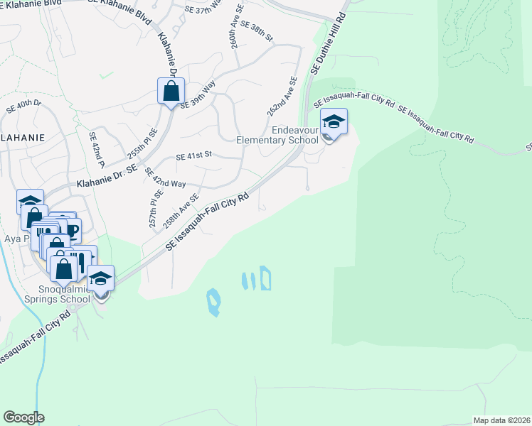 map of restaurants, bars, coffee shops, grocery stores, and more near 26003 Southeast Issaquah-Fall City Road in Issaquah