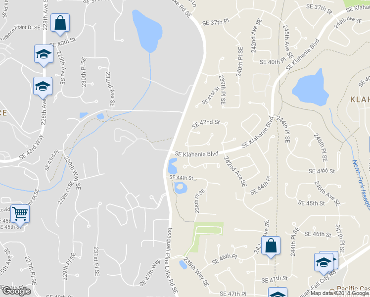 map of restaurants, bars, coffee shops, grocery stores, and more near 4267 239th Place Southeast in Issaquah