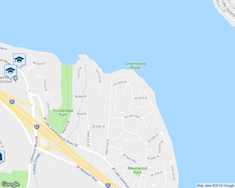 map of restaurants, bars, coffee shops, grocery stores, and more near 4250 189th Avenue Southeast in Issaquah