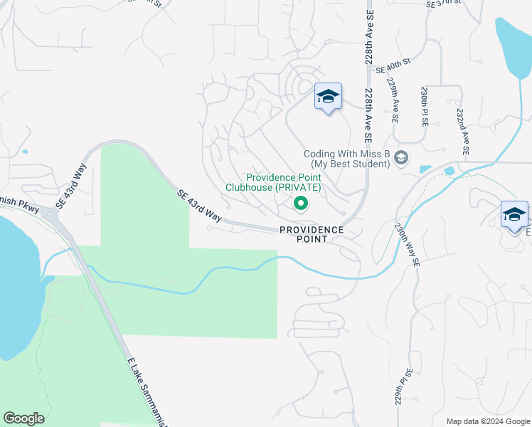 map of restaurants, bars, coffee shops, grocery stores, and more near 4266 221st Court Southeast in Issaquah