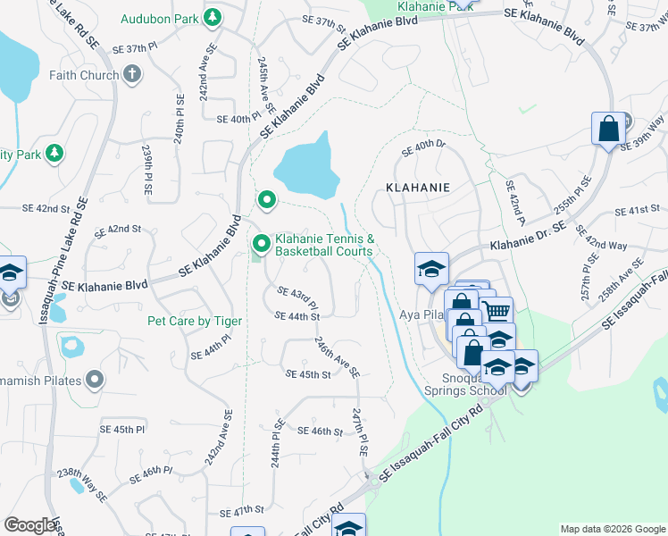 map of restaurants, bars, coffee shops, grocery stores, and more near 4266 246th Place Southeast in Issaquah