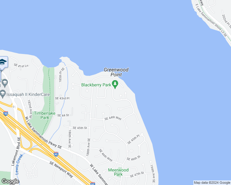 map of restaurants, bars, coffee shops, grocery stores, and more near 4227 192nd Court Southeast in Issaquah