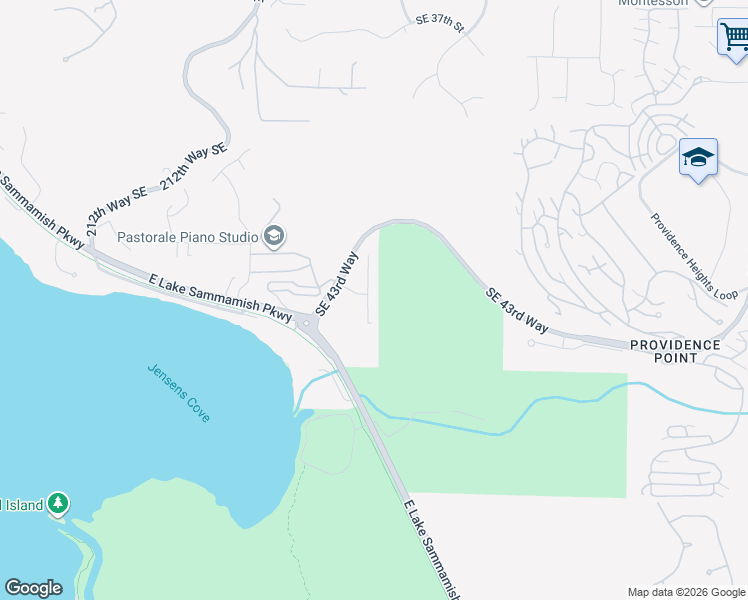 map of restaurants, bars, coffee shops, grocery stores, and more near 4286 216th Place Southeast in Issaquah