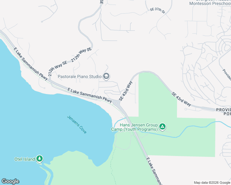 map of restaurants, bars, coffee shops, grocery stores, and more near 21257 Southeast 42nd Place in Issaquah