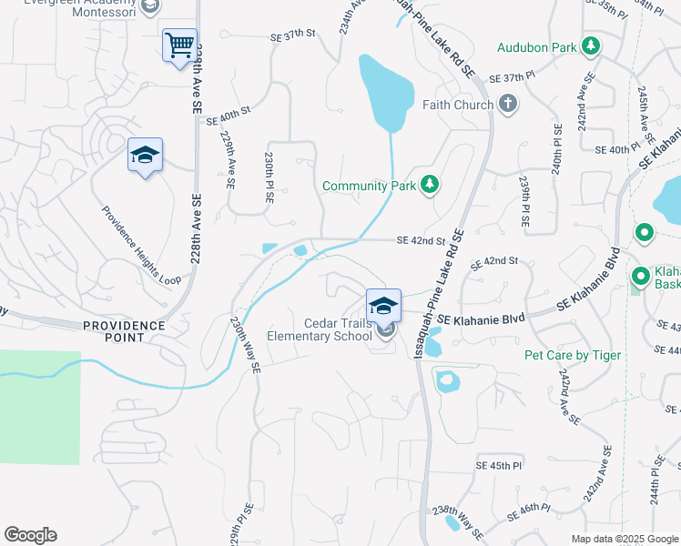 map of restaurants, bars, coffee shops, grocery stores, and more near 4317 Issaquah-Pine Lake Road Southeast in Sammamish
